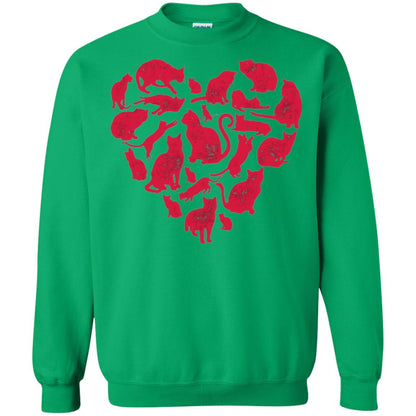 Valentines Day Cat T-shirt Irish Green