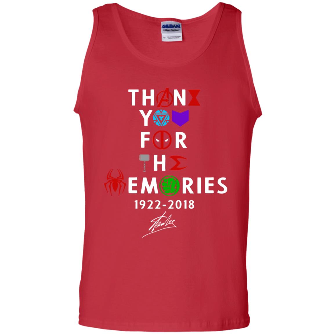 Thank You For The Memories Stan Lee Movie Hero Fan Shirt Red