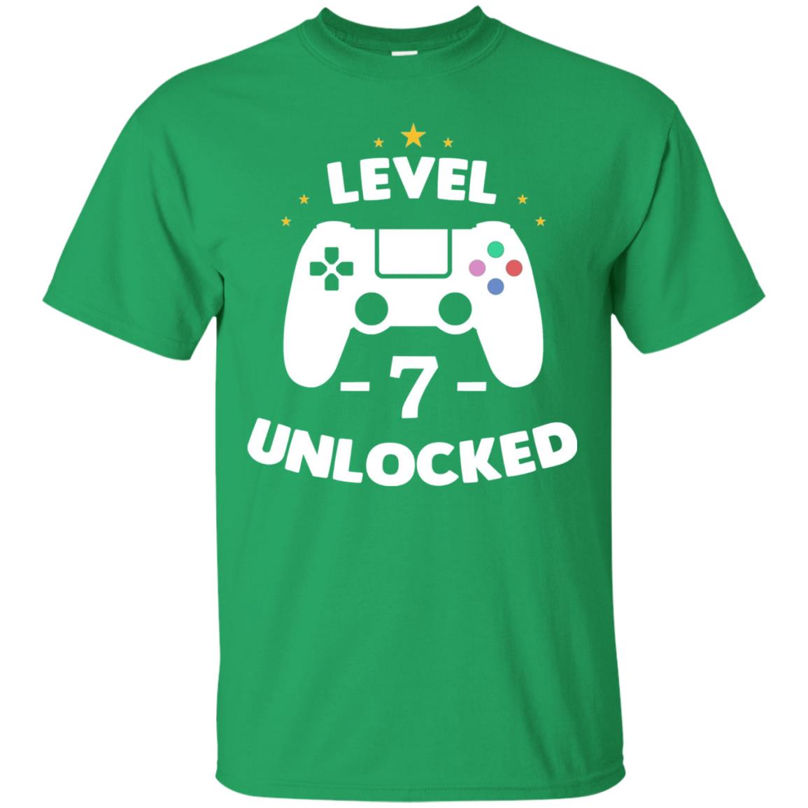 Level 7 Unlocked Gamer T-shirt Irish Green