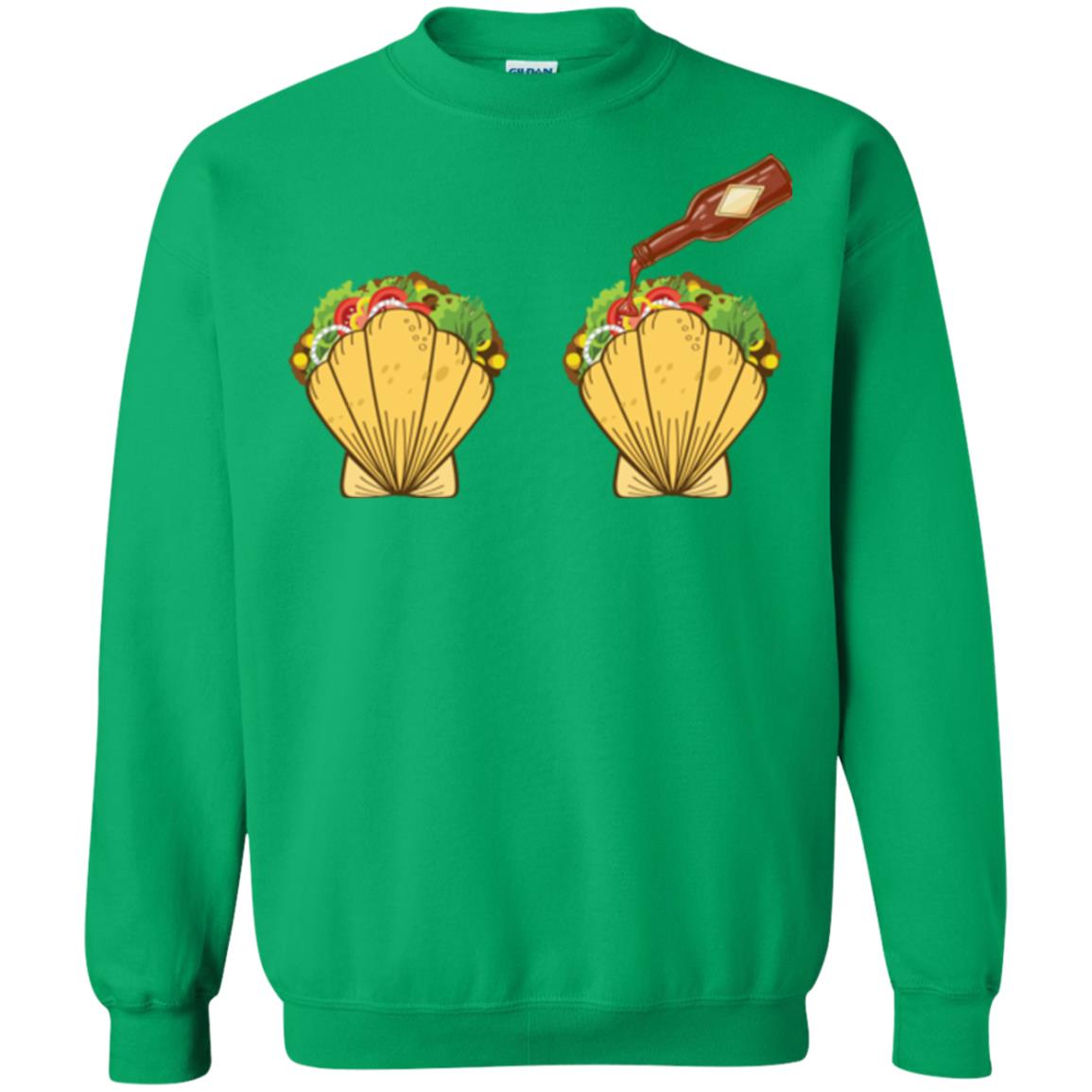 Mermaid Shell T-shirt Taco Bra And Spicy Chili Sauce Irish Green