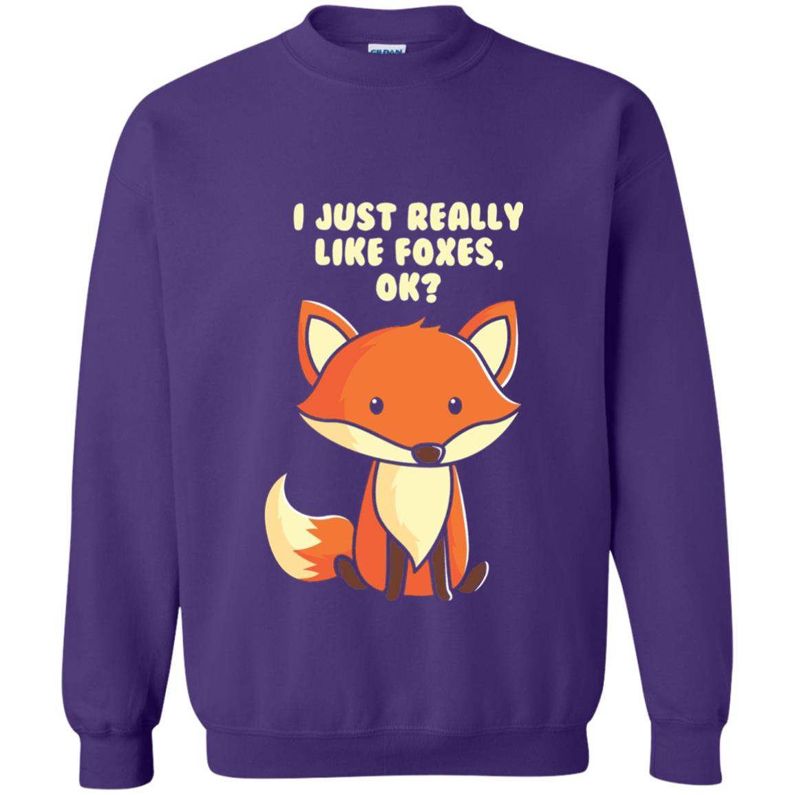 Funny Fox T-shirt I Just Really Like Foxes Ok Purple
