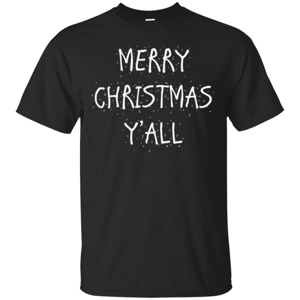 Christmas T-shirt Merry Christmas Y_all Black