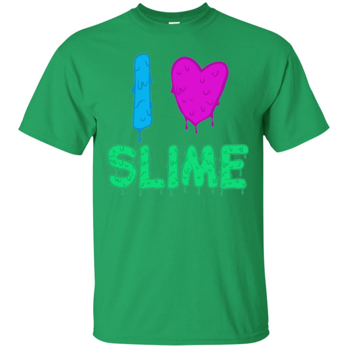 I Love Slime T-shirt Slime Lovers Irish Green