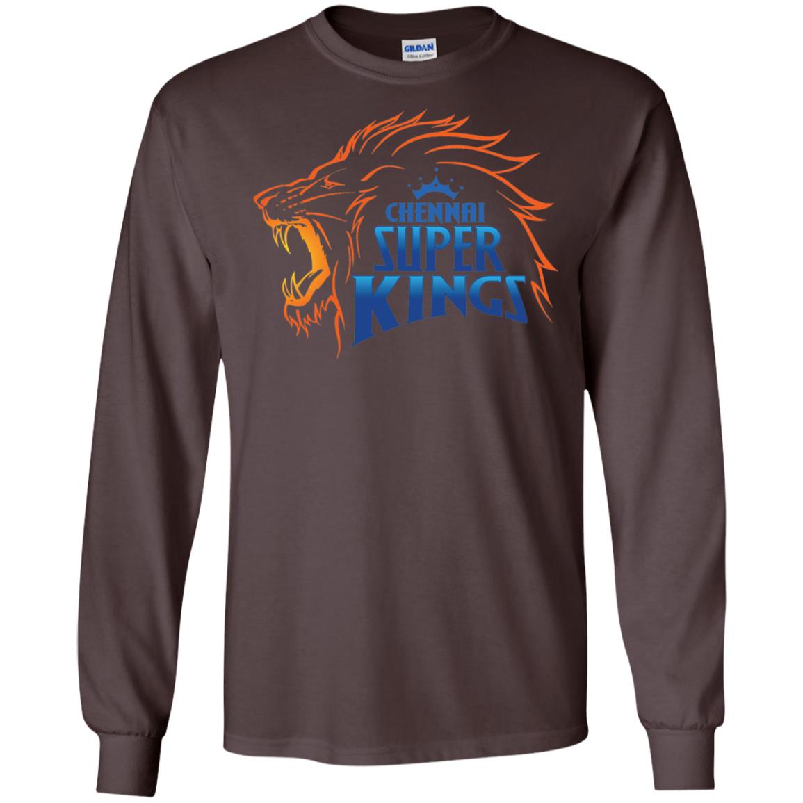 Chennai Super Kings Cricket Fans 2018 T-shirt Dark Chocolate