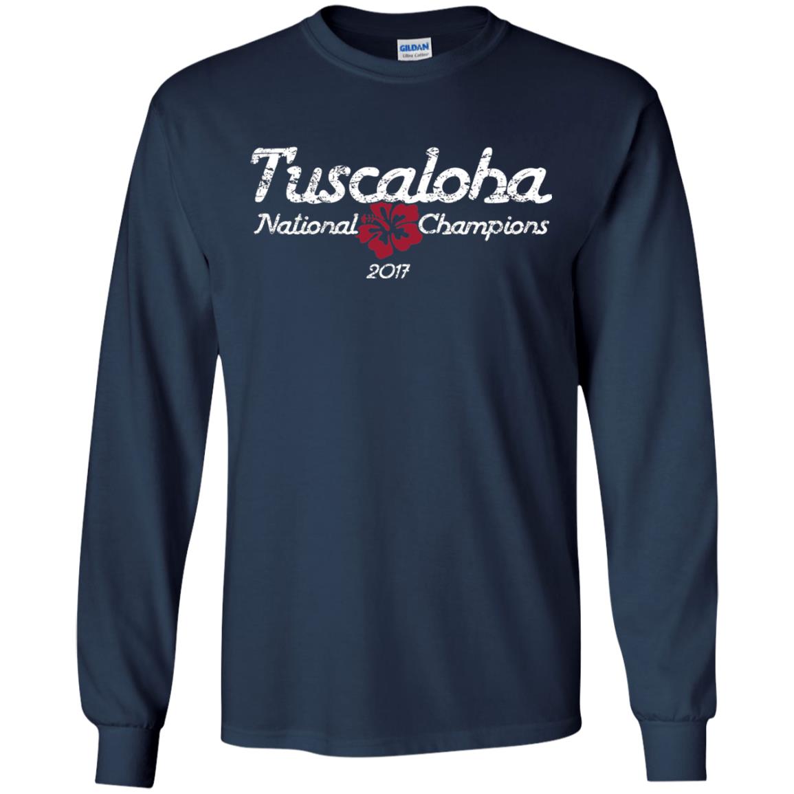 Football T-shirt Alabama Tuscaloha National Champions 2017 Navy