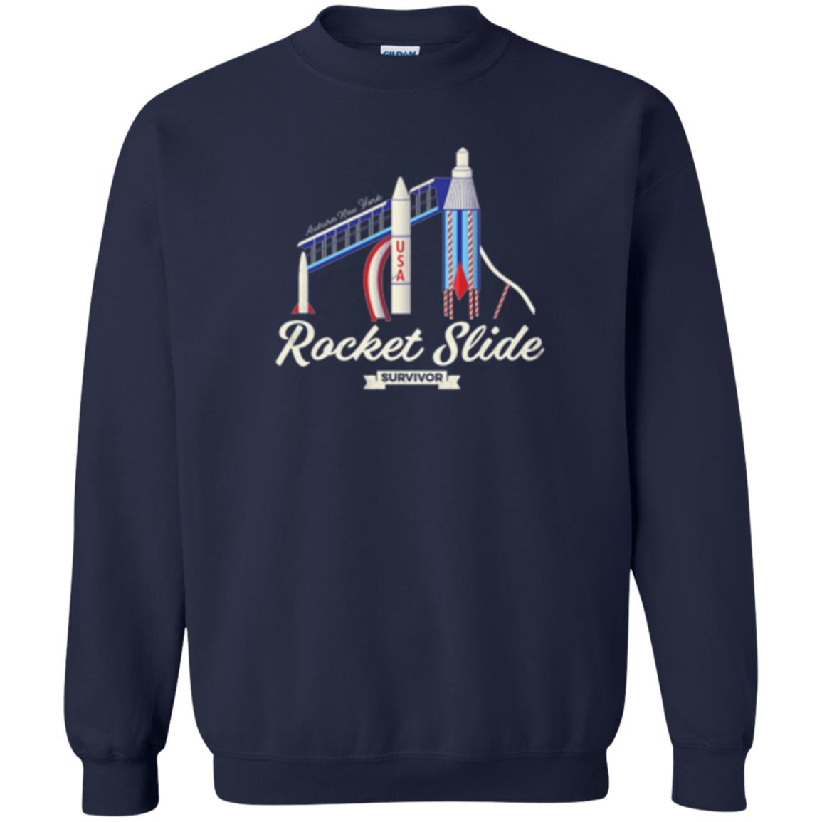 I Survived The Rocket Slide T-shirt Navy