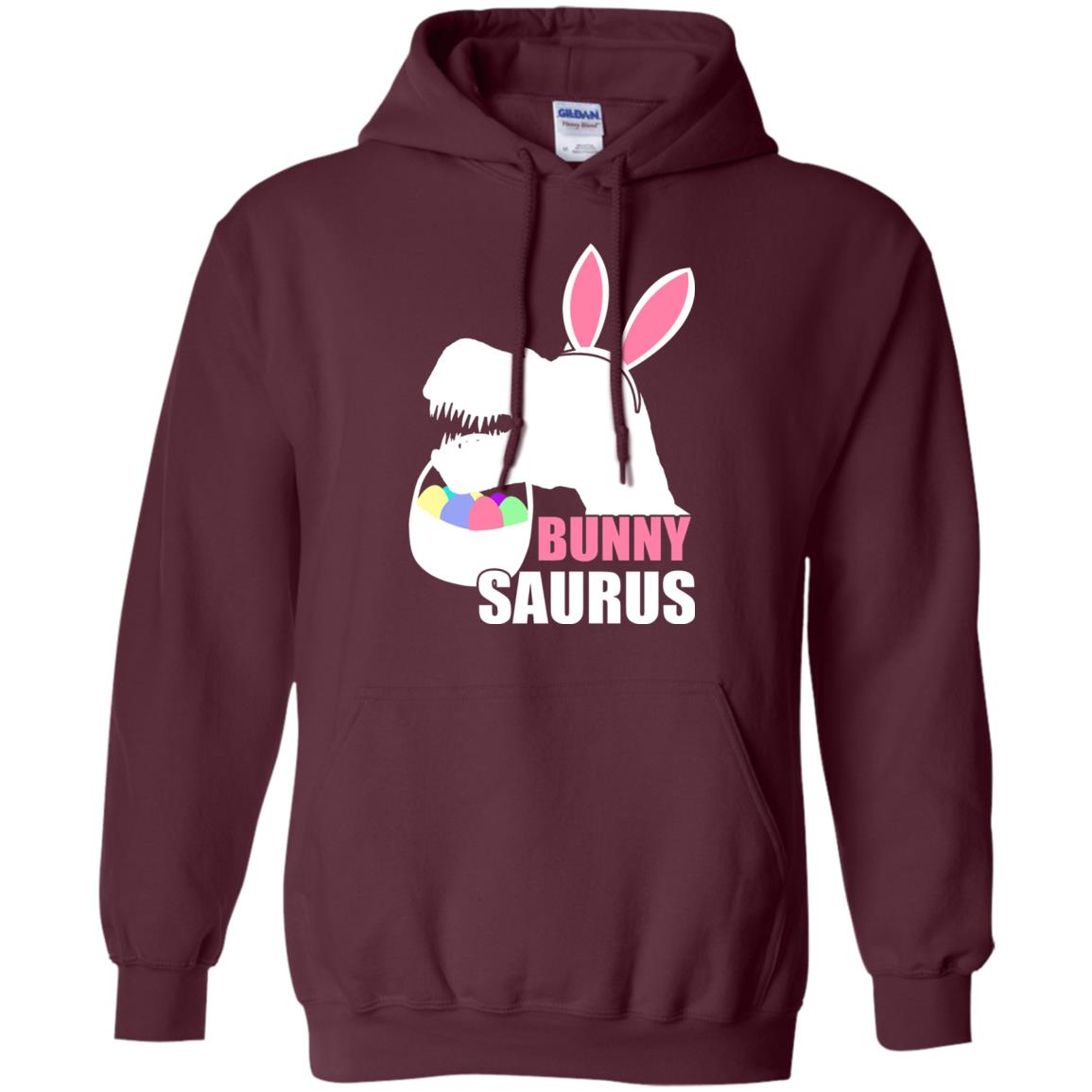 Bunnysaurus Easter Dinosaur Lover Shirt Maroon