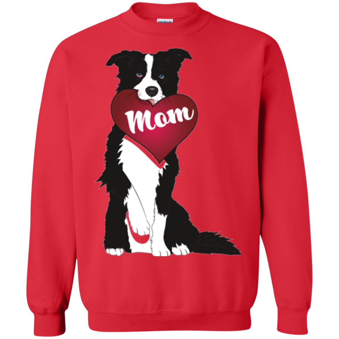 Dog Lover T-sshirt Border Collie Fetching Valentine Heart Red