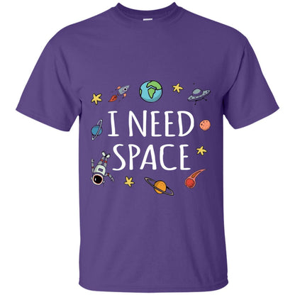 Funny I Need Space T-shirt Purple
