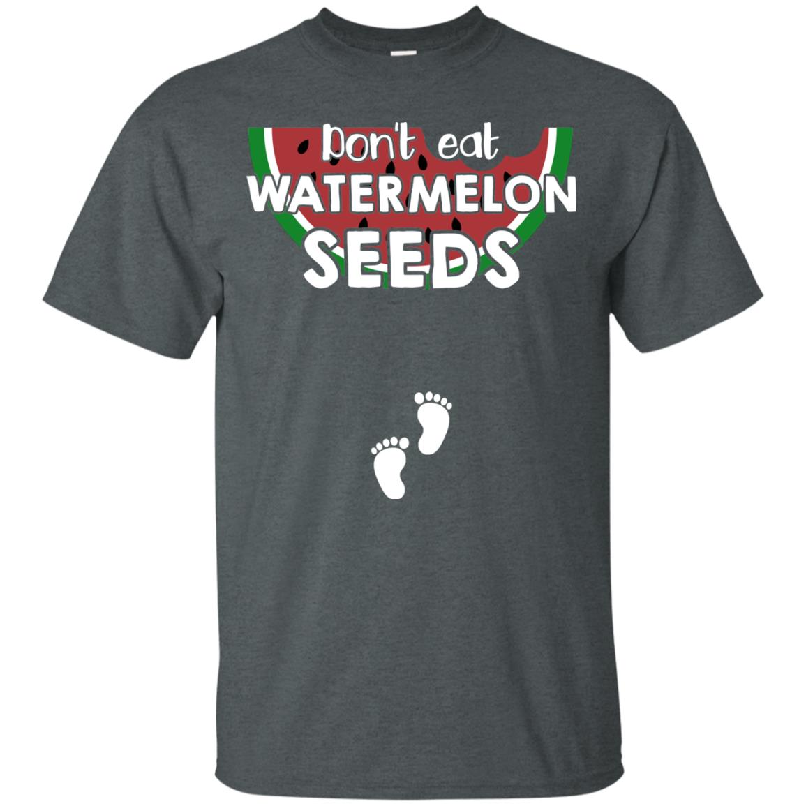 Don_t Eat Watermelon Seeds Pregnancy Announcement Shirt Dark Heather