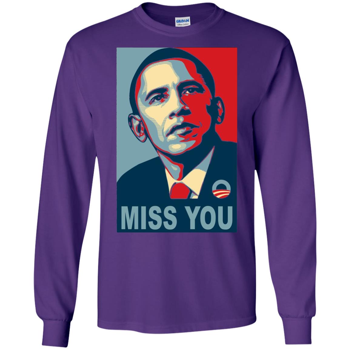 American President Miss You Political T-shirt Purple