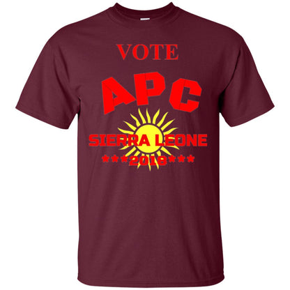 Political Sierra Leone T-shirt Vote Apc Sierra Leone 2018 Maroon