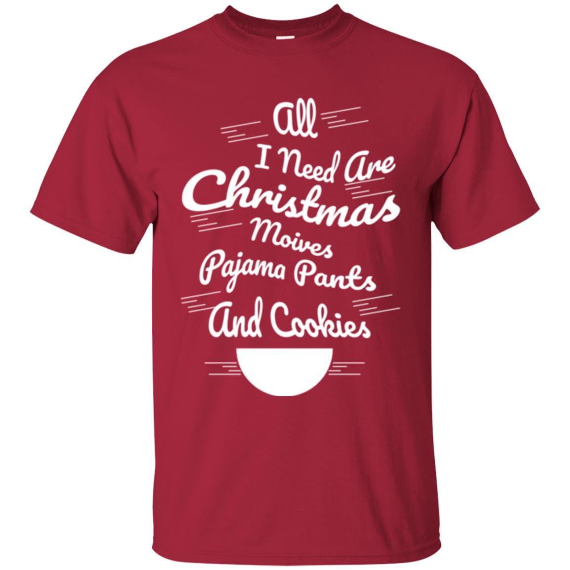 Christmas T-shirt All I Need Are Christmas Movies Pajama Pants Cardinal