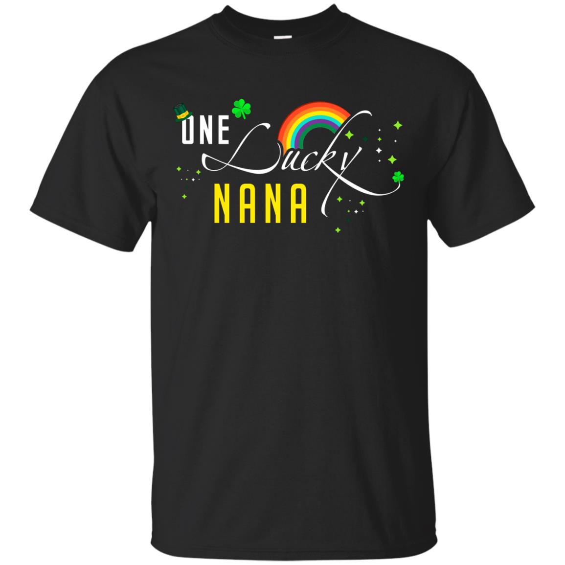 One Lucky Nana St. Patrick_s Day T-shirt Black