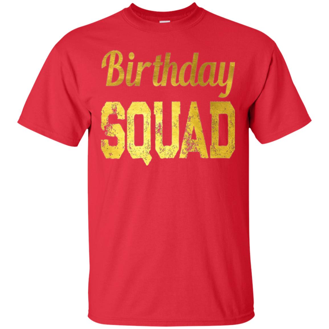 Birthday Squad Gold T-shirt Red