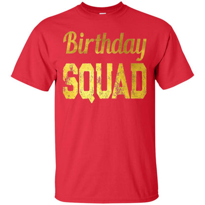 Birthday Squad Gold T-shirt Red