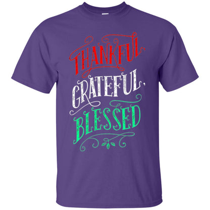 New Year T-shirt Grateful Thankful Blessed Purple