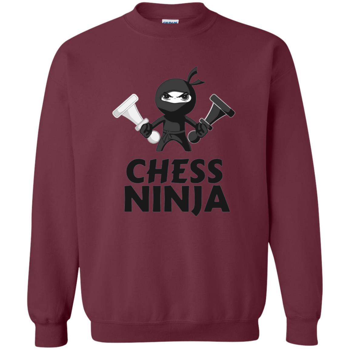Funny Chess Ninja T-shirt Maroon