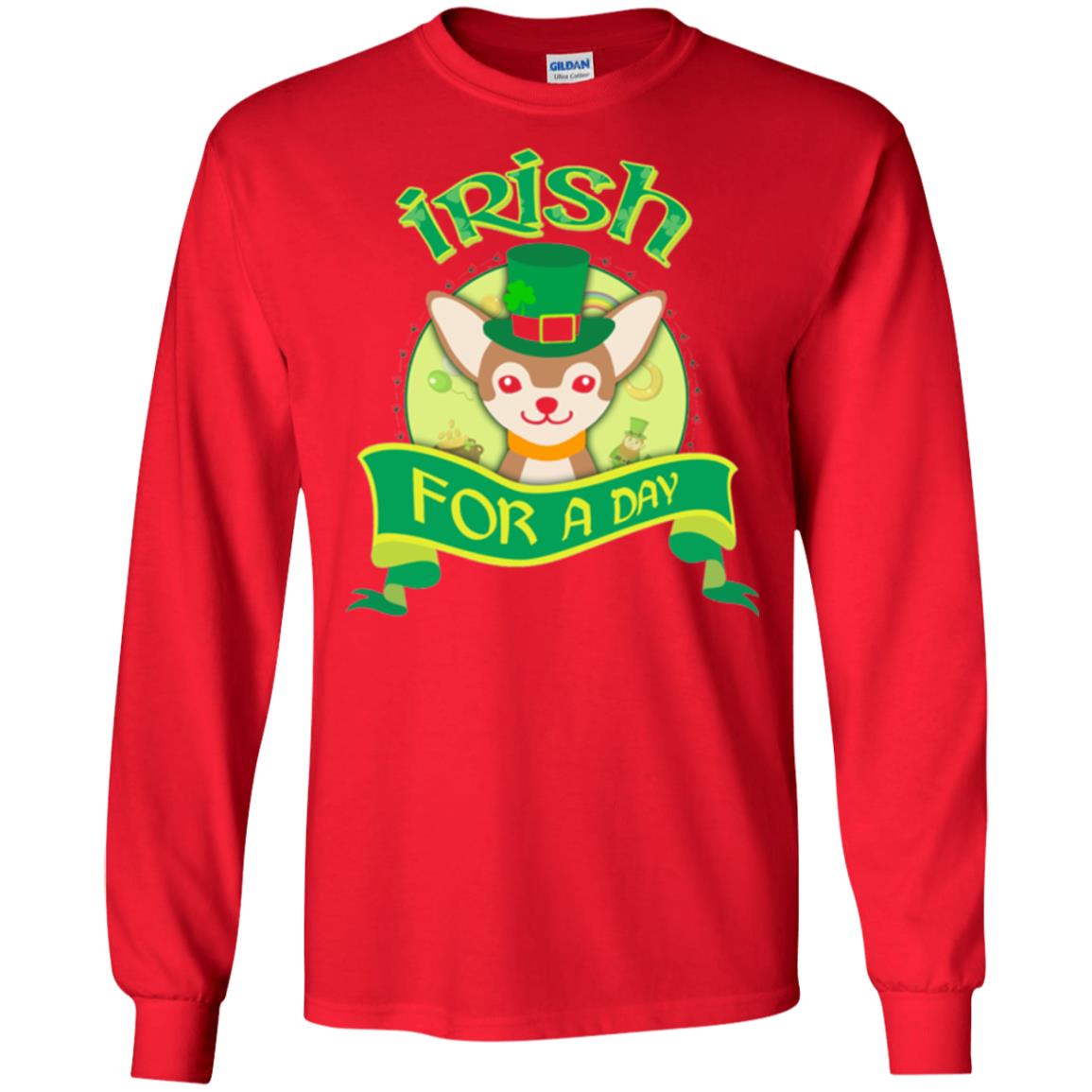 Saint Patrick_s Day T-shirt Amazing I_m Irish Chihuahua Red