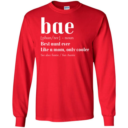 Aunt T-shirt Bae Best Aunt Ever Red