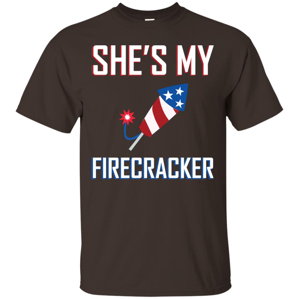 She_s My Firecracker Shirt For Mens Dark Chocolate