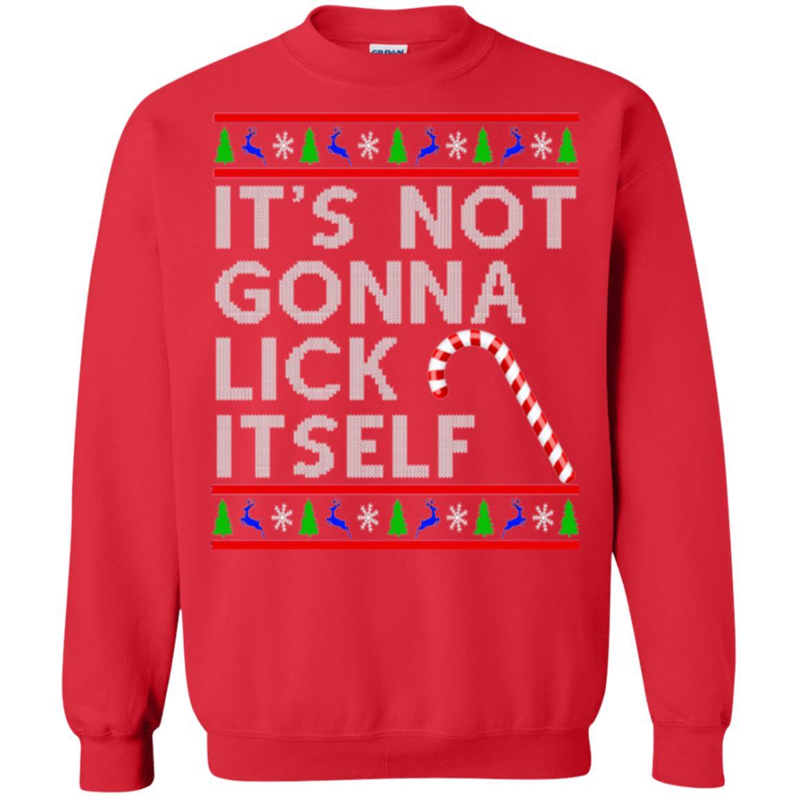 Christmas T-shirt It's Not Gonna Lick Itself Red