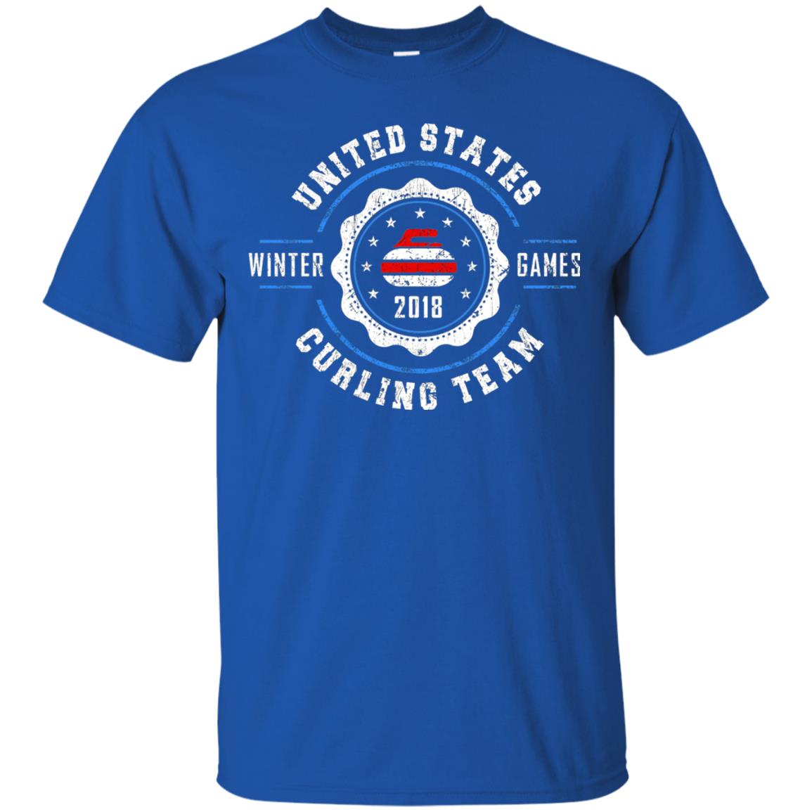 Usa Winter Curling 2018 T-shirt Royal