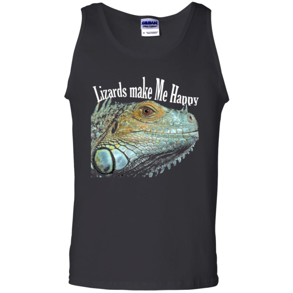 Reptiles Lovers T-shirt Lizards Make Me Happy Black