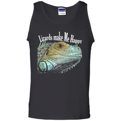 Reptiles Lovers T-shirt Lizards Make Me Happy Black