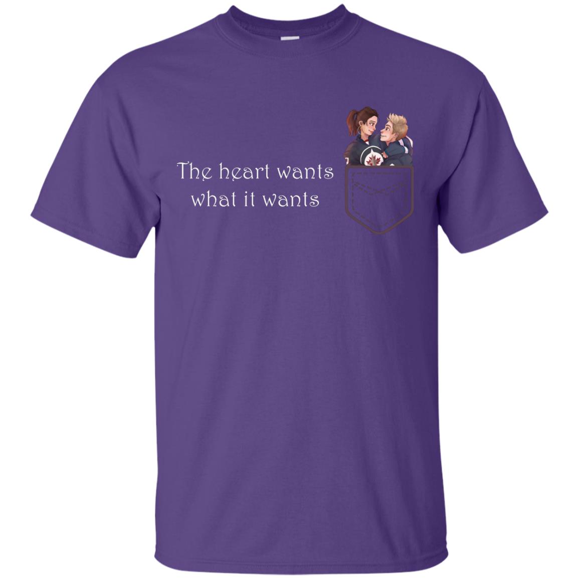 The Heart Wants What It Wants Quote Of Love T-shirt Purple