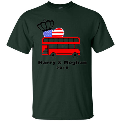 Harry And Meghan 2018 Royal Wedding Bus T-shirt Forest