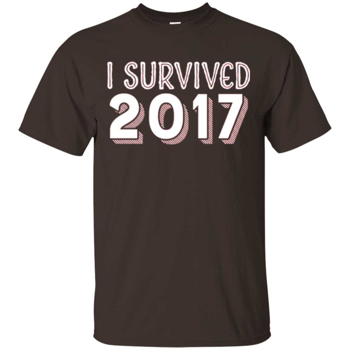 New Year_s T-shirt I Survived 2017 Dark Chocolate