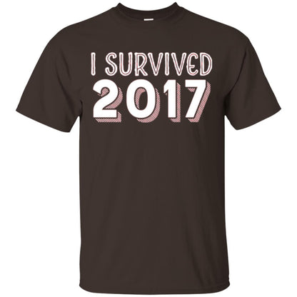 New Year_s T-shirt I Survived 2017 Dark Chocolate