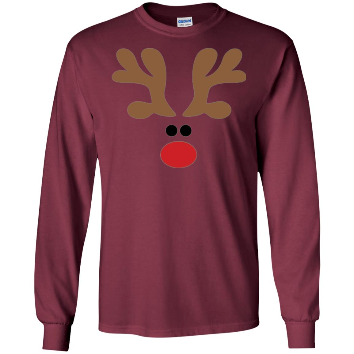 Christmas T-shirt Reindeer Maroon
