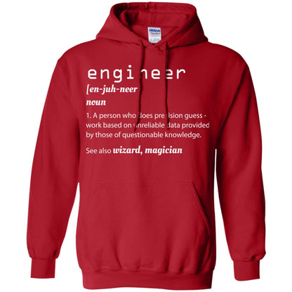 A Person Who Does Precision Guess Work Based On Engineer T-shirt Red