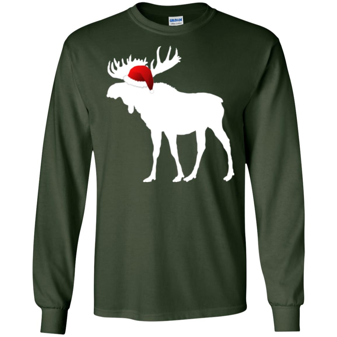 Christmas T-shirt Reindeer Forest Green