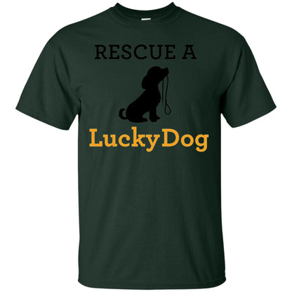 Lucky Dog Rescue A Lucky Dog T-shirt Forest