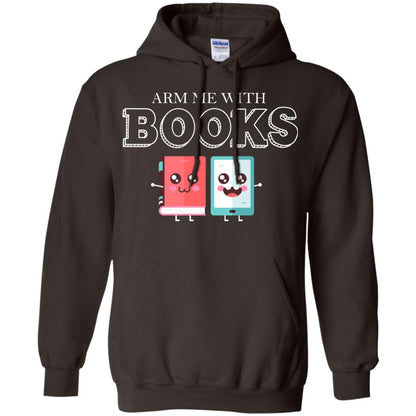 Arm Me With Books Gun Control T-shirt Dark Chocolate