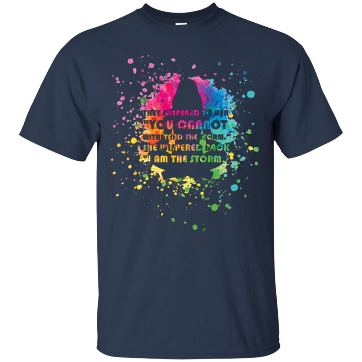 She Wispered Back I Am The Storm T-shirt Navy