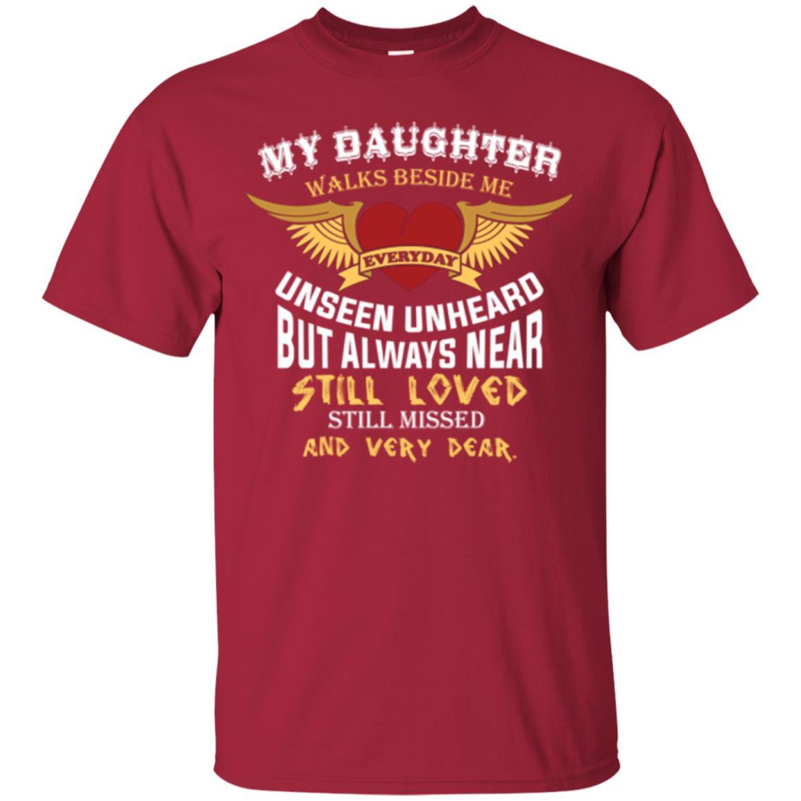 Family T-shirt My Daughter Walks Beside Me Everyday Cardinal
