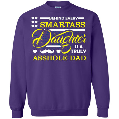Behind Every Daughter Is A Truly Dad Family Shirt Purple