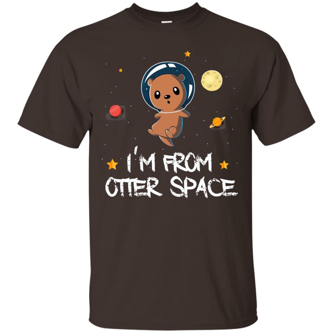 I_m From Otter Space Lovely Otter T-shirt Dark Chocolate