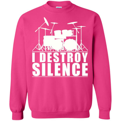 Drums Lover T-shirt I Destroy Silence Heliconia