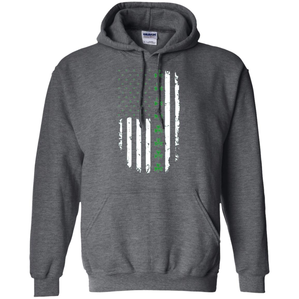 Irish American Flag St. Patrick_s Day T-shirt Dark Heather