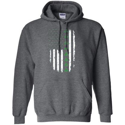 Irish American Flag St. Patrick_s Day T-shirt Dark Heather