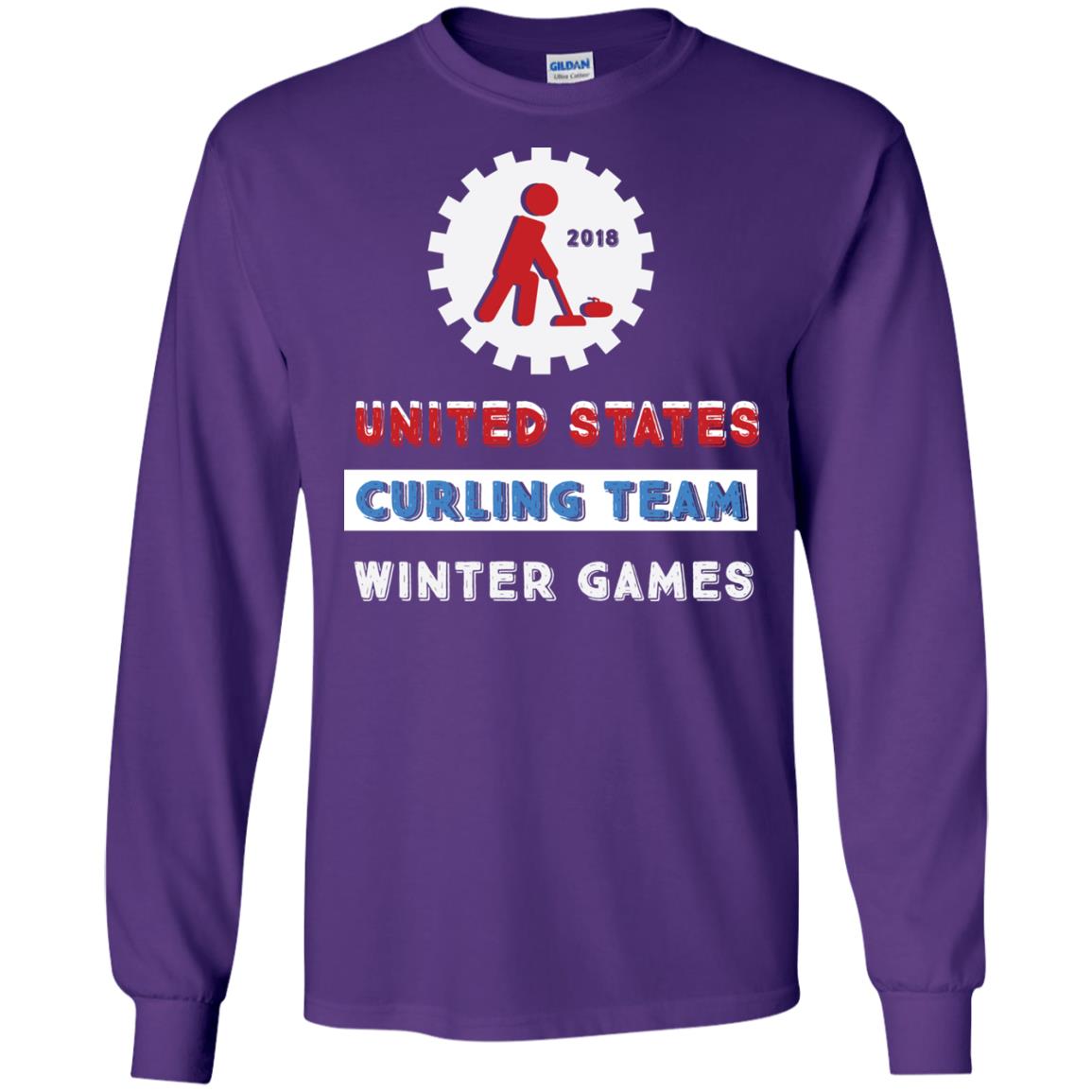 United States Curling Team Winter Games Curling Lover T-shirt Purple