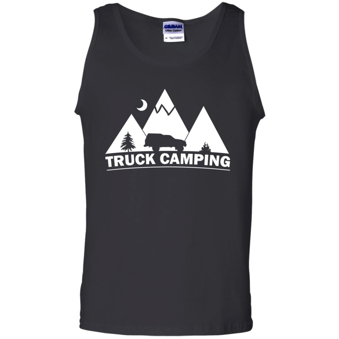Truck Camping Night Landscape And Adventures T-shirt Black