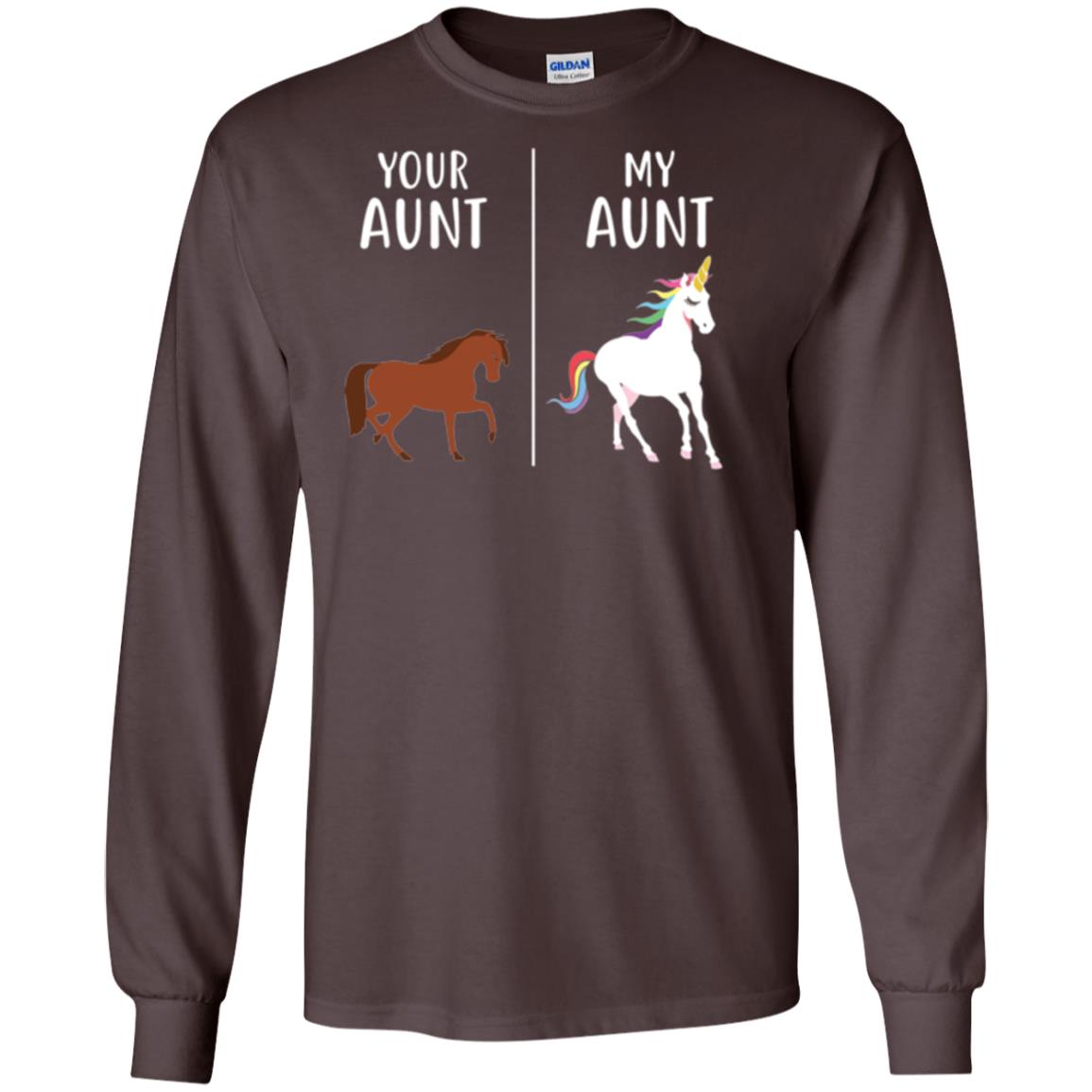Unicorn T-shirt Your Aunt My Aunt Dark Chocolate