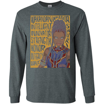 Black Panther Movie Shuri Word Art T-shirt Dark Heather