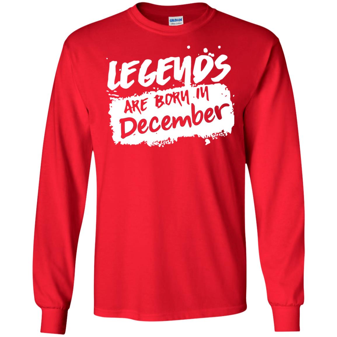 December Birthday Shirt Legends Are Born In December Red